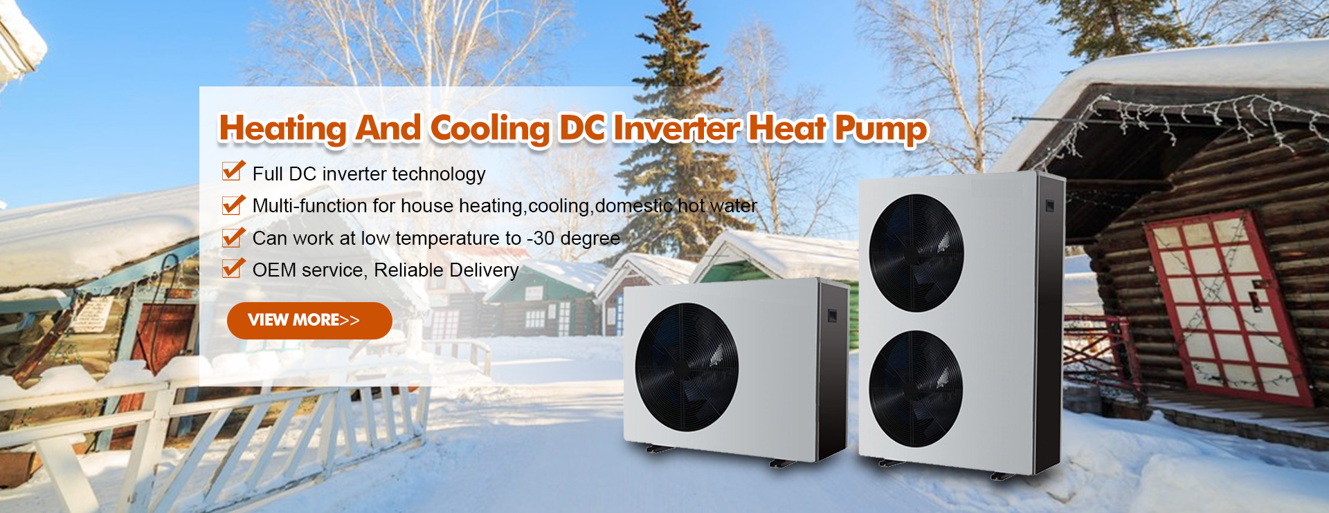 R32 كامل DC العاكس مصدر الهواء مضخة الحرارة لفصل الشتاء