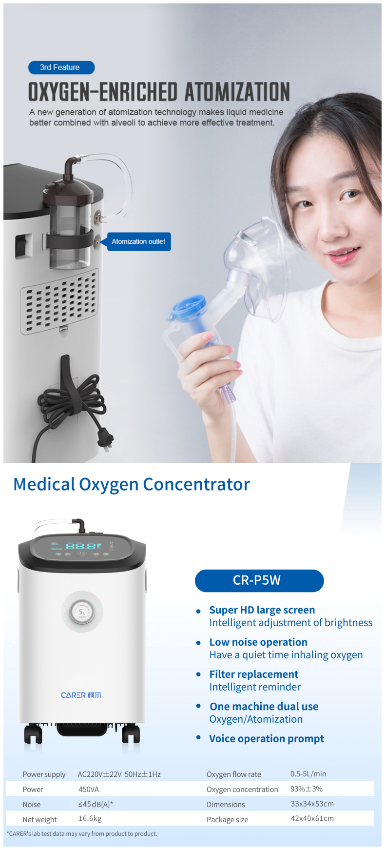 أفضل مُركز أكسجين من CARER Medical